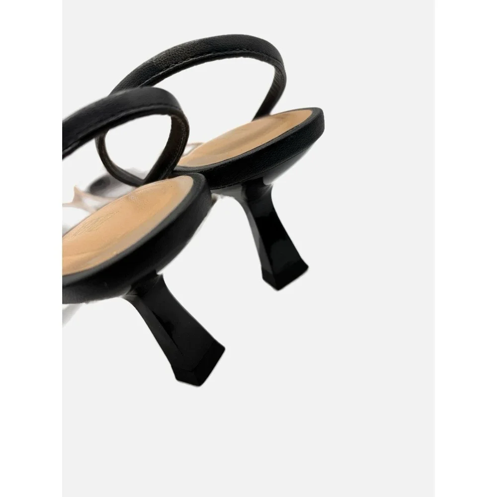 Zara Brown Black Two-Tone Slingback Kitten Heels Size 40 = US 9